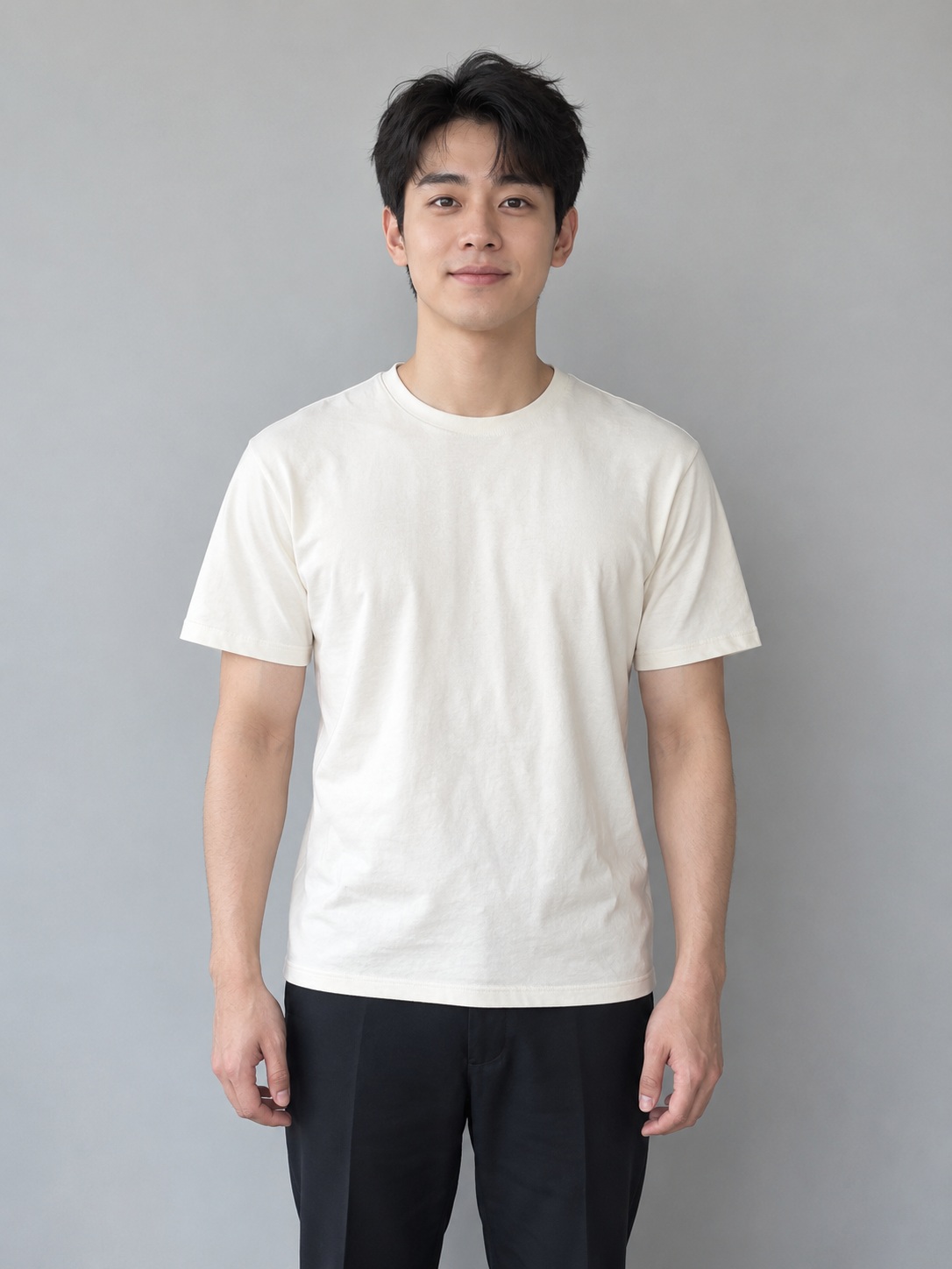 Example front-facing portrait with a clear face and upper body